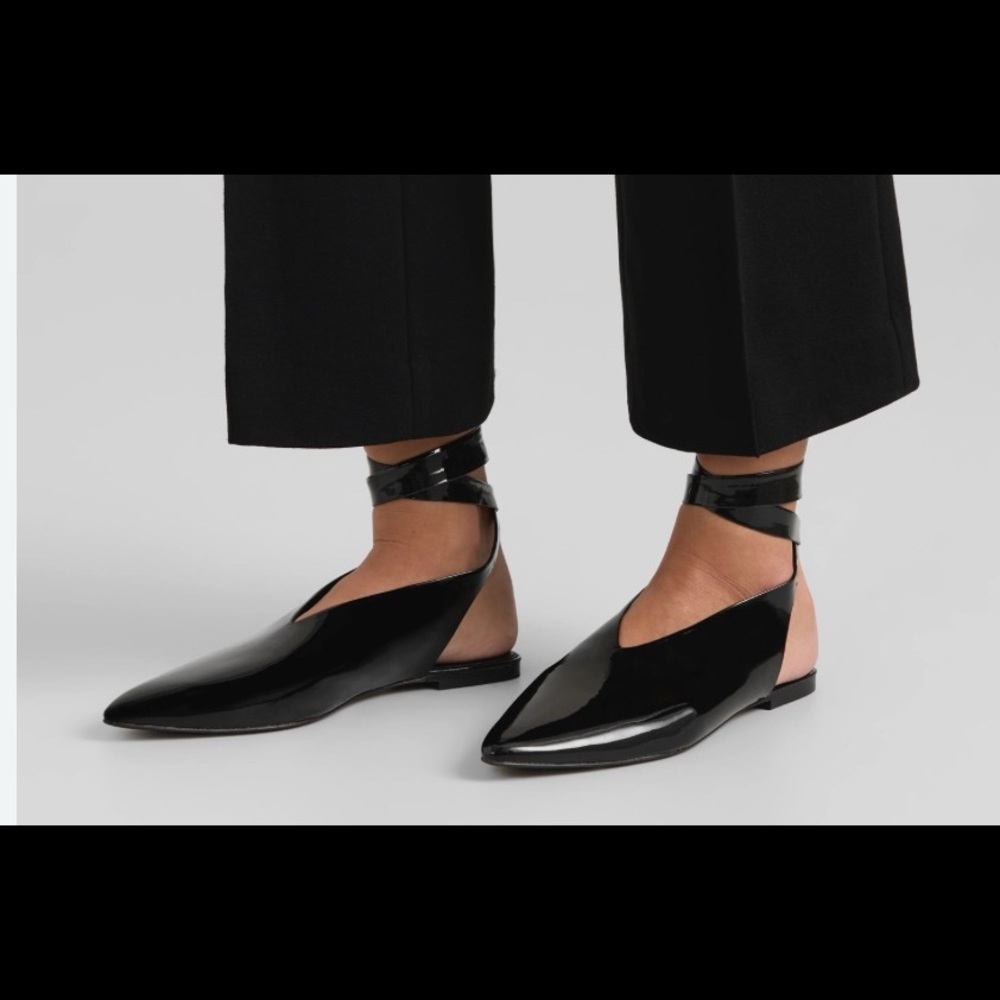 Women Maude Flats patent Black